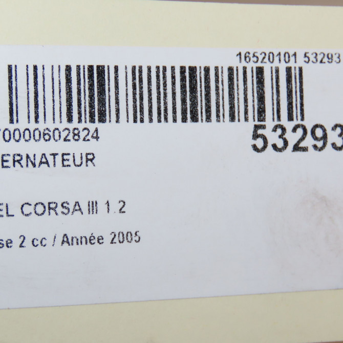 Alternateur occasion OPEL CORSA III Phase 2 08-2003->09-2006 1.2 TWINPORT 80ch 13283344 7