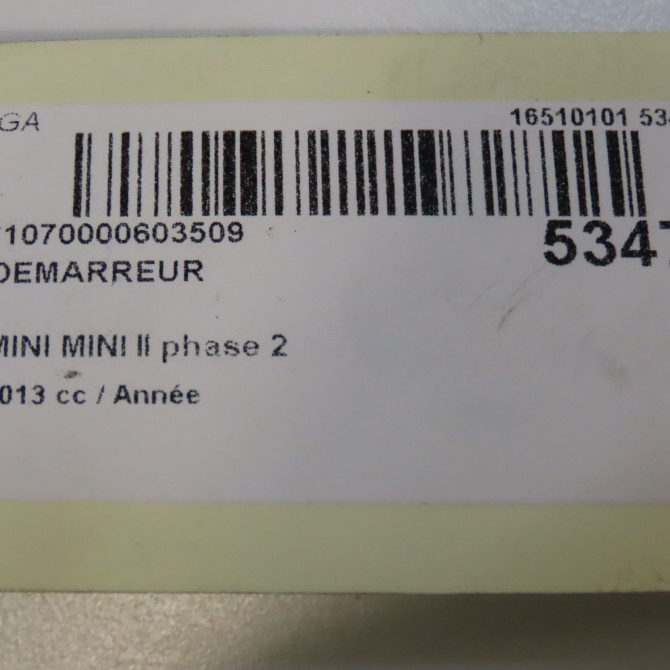 Démarreur occasion MINI MINI II phase 2 08-2010->... 12417823314 7