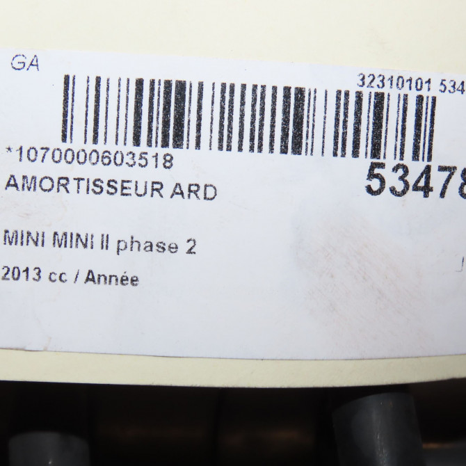 Amortisseur arrière droit occasion MINI MINI II phase 2 08-2010->... 33529807018 8