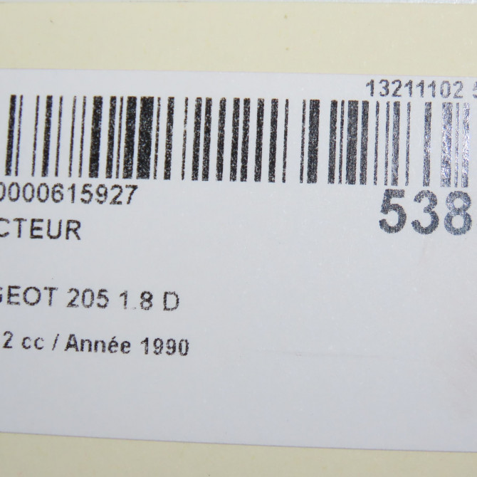 Injecteur occasion PEUGEOT 205 205 Phase 2 1987-07-01->1998-12-31 1.8 D 5