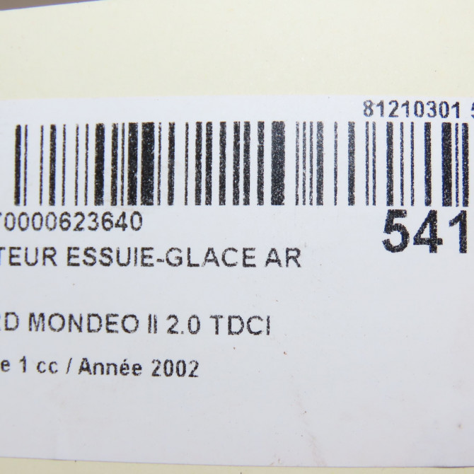 Moteur essuie-glace arrière occasion FORD MONDEO II Phase 1 09-2000->06-2007 2.0 TDCI 130ch 1230983 6