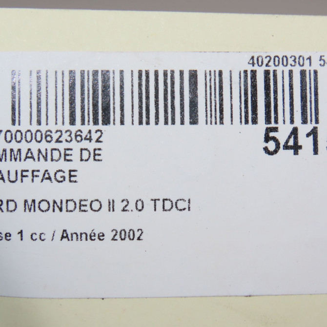 Commande de chauffage occasion FORD MONDEO II Phase 1 09-2000->06-2007 2.0 TDCI 130ch 1149504 5
