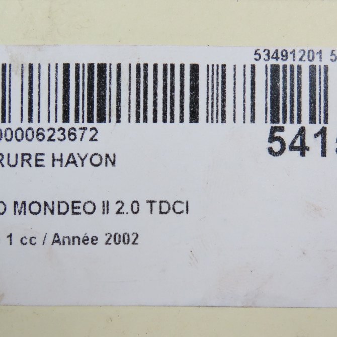 Serrure hayon occasion FORD MONDEO II Phase 1 09-2000->06-2007 2.0 TDCI 130ch 4334237 6
