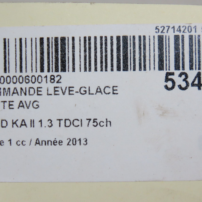 Commande lève-glace porte avant gauche occasion FORD KA II Phase 1 10-2008->... 1.3 TDCI 75ch 1571422 5