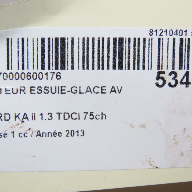 Moteur essuie-glace avant occasion FORD KA II Phase 1 10-2008->... 1.3 TDCI 75ch 1747197 6
