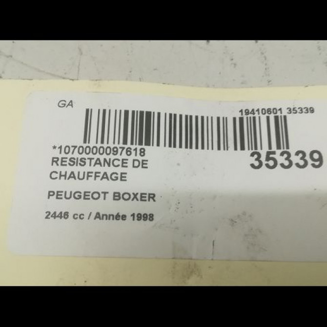 Resistance de chauffage occasion PEUGEOT BOXER I Phase 1 07-1994->02-2002 2.5 D 6441A8 3