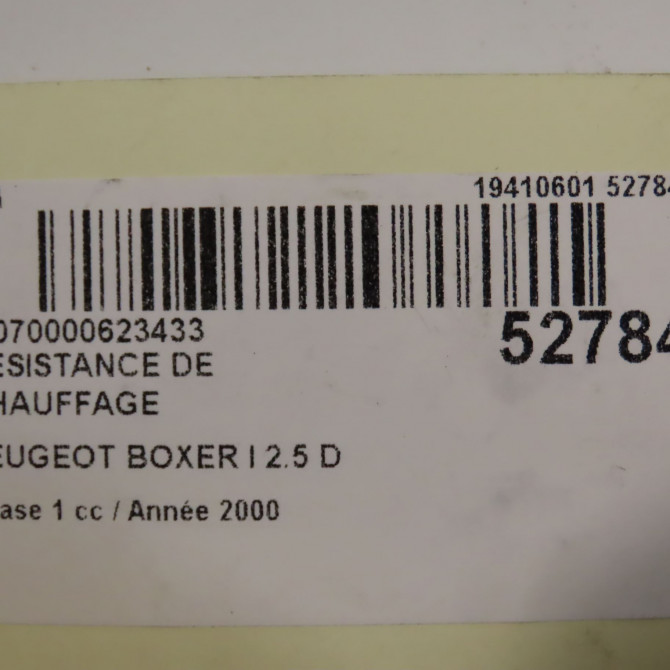 Resistance de chauffage occasion PEUGEOT BOXER I Phase 1 07-1994->02-2002 2.5 D 5