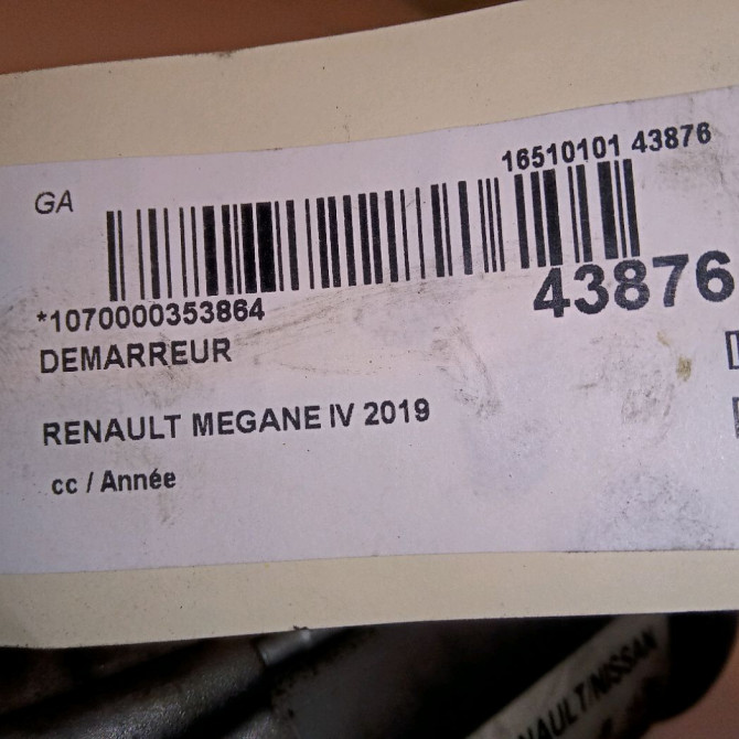 Démarreur occasion RENAULT MEGANE IV Phase 1 12-2015->... 1.5 DCi 115ch 233003759R 5