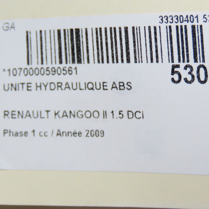 Unité hydraulique ABS occasion RENAULT KANGOO II Phase 1 01-2008->03-2013 1.5 DCI 105ch 8201240013 6