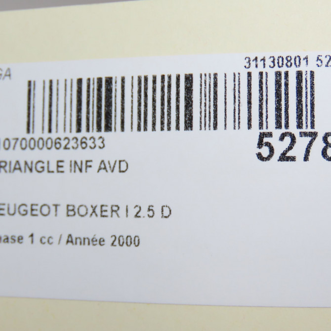 Triangle inf avd occasion PEUGEOT BOXER I Phase 1 07-1994->02-2002 2.5 D 3520S0 4