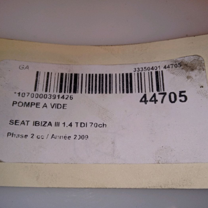 Pompe a vide occasion SEAT IBIZA III Phase 2 03-2006->06-2009 1.4 TDI 70ch 38145209Q 4