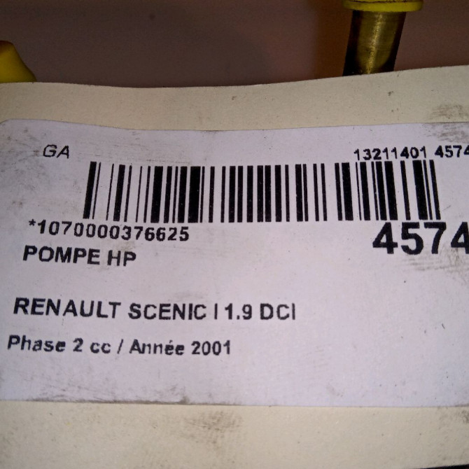 Pompe hp occasion RENAULT SCENIC I Phase 2 08-1999->06-2003 1.9 DCI 100ch 7711135549 7