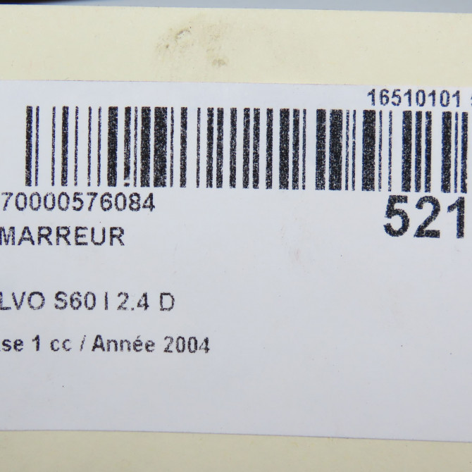 Démarreur occasion VOLVO S60 I Phase 1 09-2000->06-2004 2.4 D 8251551 7