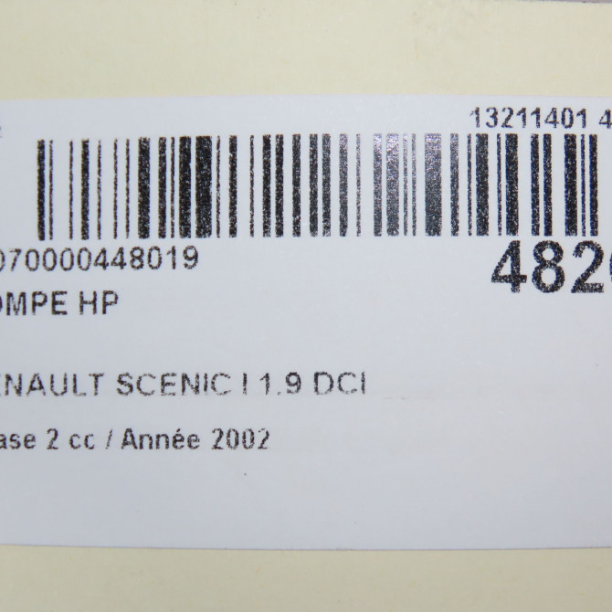 Pompe hp occasion RENAULT SCENIC I Phase 2 08-1999->06-2003 1.9 DCI 100ch 7711135549 8
