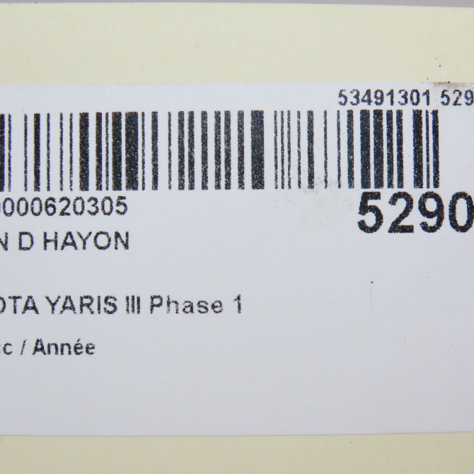 Verin droit hayon occasion TOYOTA YARIS III YARIS III Phase 1 2011-03-01->2015-04-30 689500W661 4