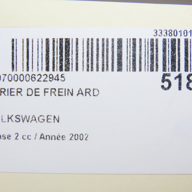 Etrier de frein arrière droit occasion  7D0615424B 6