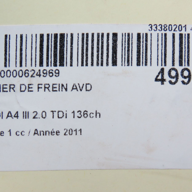 Etrier de frein avant droit occasion AUDI A4 III Phase 1 01-2008->10-2011 2.0 TDi 136ch 8K0615124F 6