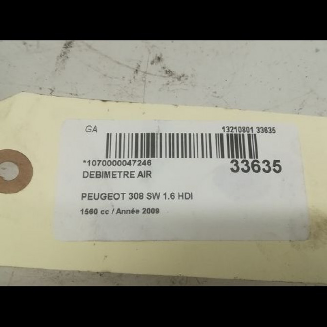 Debimetre air occasion PEUGEOT 308 I Phase 1 09-2007->03-2011 1.6 HDI 16v 90ch 1610874680 4