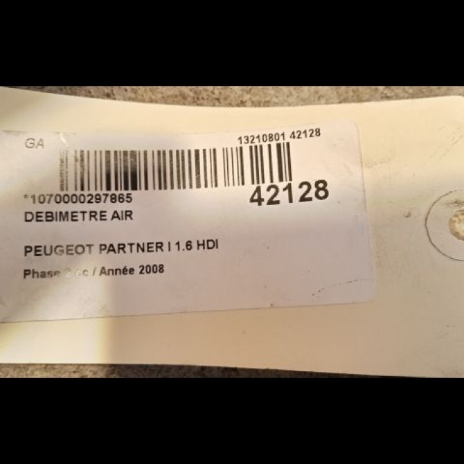 Debimetre air occasion PEUGEOT PARTNER I Phase 2 11-2002->05-2008 1.6 HDI 90ch 1610874680 2