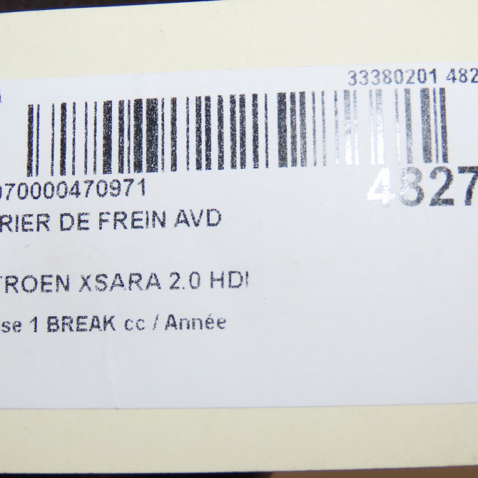Etrier de frein avant droit occasion CITROEN XSARA phase 1 BREAK 02-1998->09-2000 2.0 HDI 90ch 4401A9 6