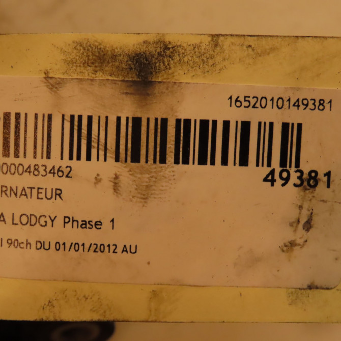 Alternateur occasion DACIA LODGY Phase 1 01-2012->... 1.5 DCI 90ch 231007281R 5