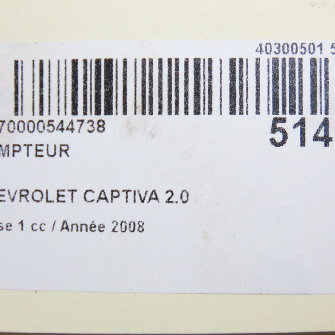 Compteur occasion CHEVROLET CAPTIVA Phase 1 04-1995->04-1999 2.0 VCDI 127ch 96941862 6
