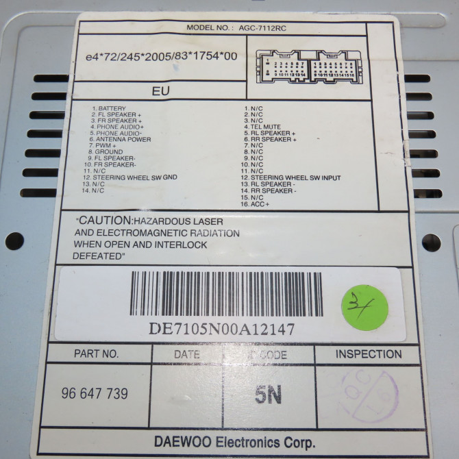 Autoradio occasion CHEVROLET CAPTIVA Phase 1 04-1995->04-1999 2.0 VCDI 127ch 96864918 4