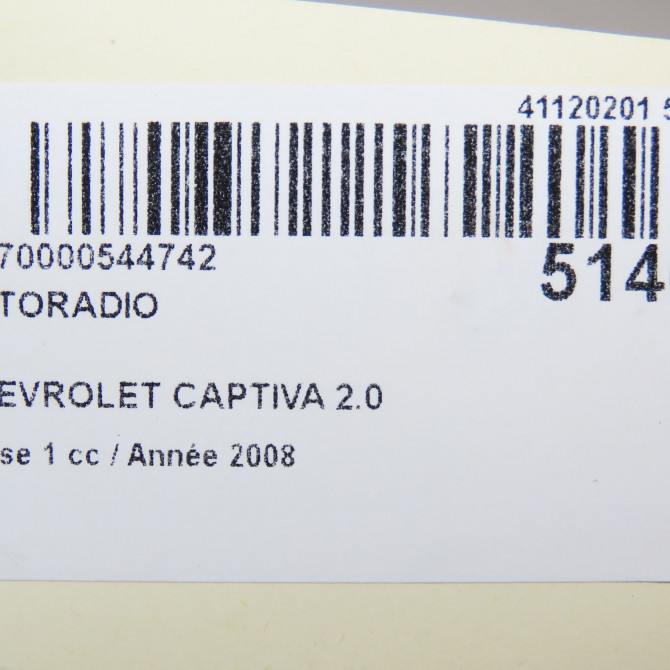 Autoradio occasion CHEVROLET CAPTIVA Phase 1 04-1995->04-1999 2.0 VCDI 127ch 96864918 6