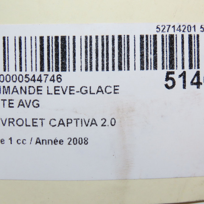 Commande lève-glace porte avant gauche occasion CHEVROLET CAPTIVA Phase 1 04-1995->04-1999 2.0 VCDI 127ch 96628538 6
