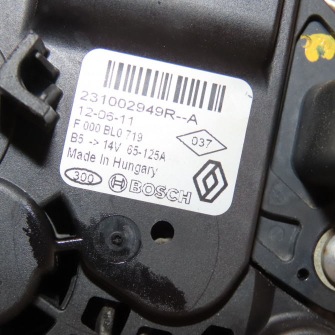 Alternateur occasion DACIA LODGY Phase 1 01-2012->... 1.5 DCI 90ch 231007281R 6