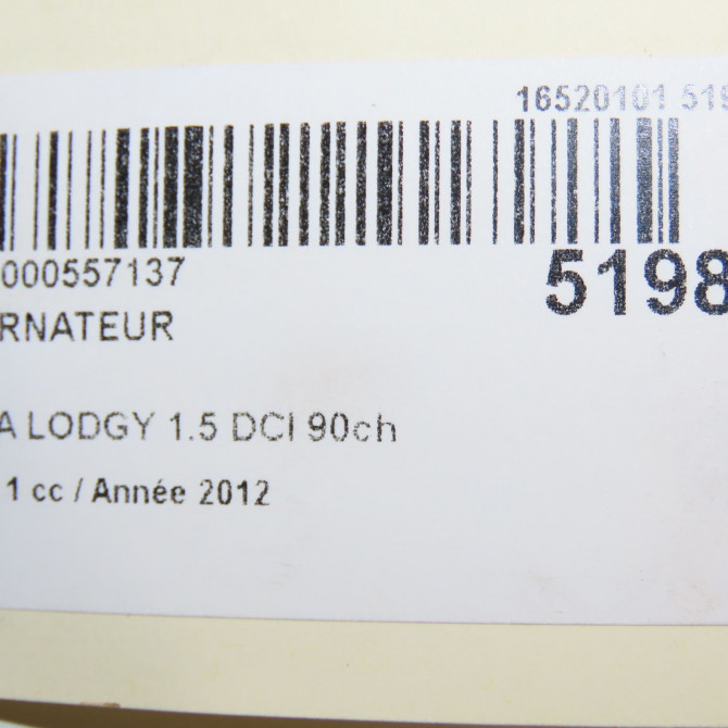 Alternateur occasion DACIA LODGY Phase 1 01-2012->... 1.5 DCI 90ch 231007281R 8