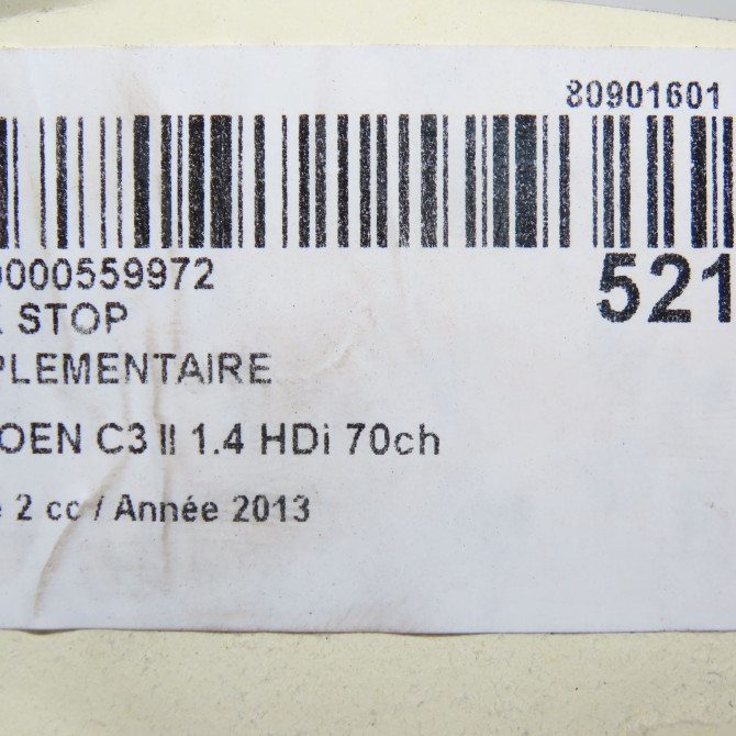 Feux stop supplementaire occasion CITROEN C3 II Phase 2 03-2013->12-2016 1.4 HDi 70ch 6351JS 5