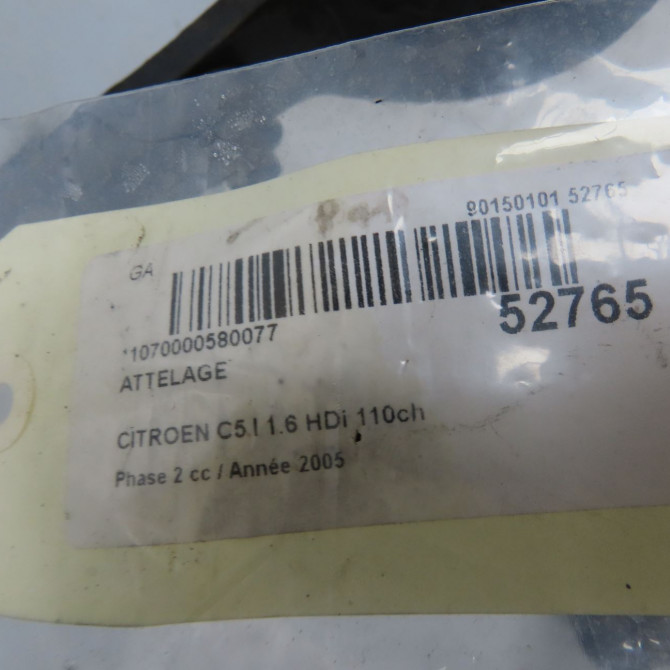 Attelage occasion CITROEN C5 I Phase 2 09-2004->06-2008 1.6 HDi 110ch 9427AK 7