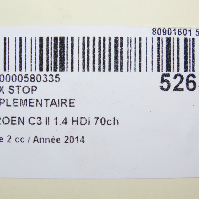 Feux stop supplementaire occasion CITROEN C3 II Phase 2 03-2013->12-2016 1.4 HDi 70ch 6351JS 5