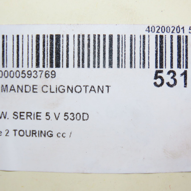 Commande clignotant occasion B.M.W. SERIE 5 V Phase 1 04-1995->04-1999 530D 61319134726 6