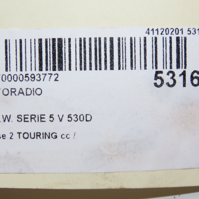 Autoradio occasion B.M.W. SERIE 5 V Phase 1 04-1995->04-1999 530D 65129119846 5