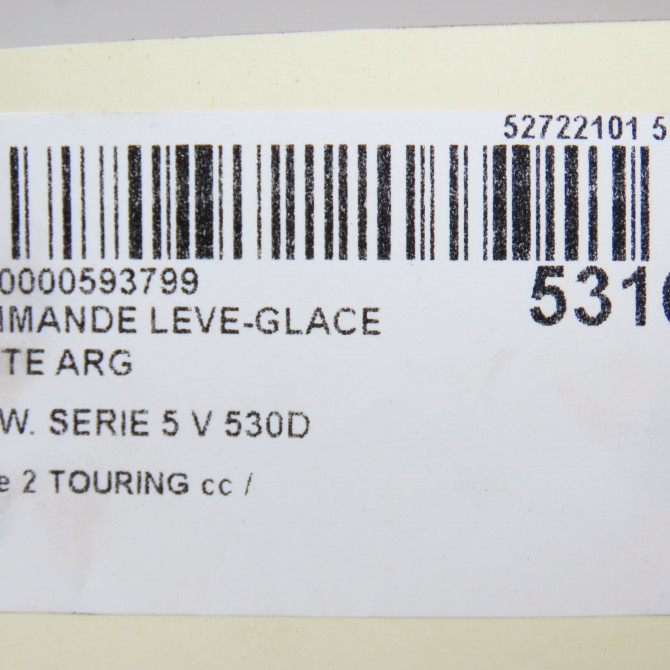 Commande leve-glace porte arrière gauche occasion B.M.W. SERIE 5 V Phase 1 04-1995->04-1999 530D 61313448654 4