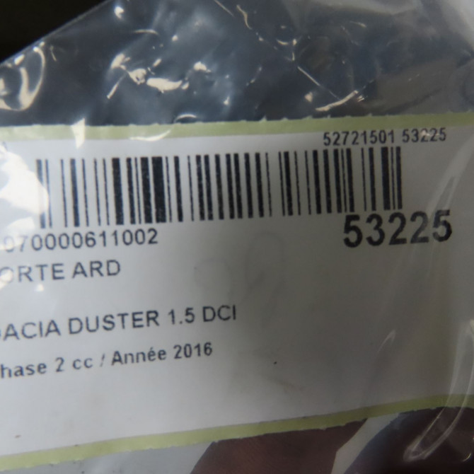 Porte arrière droite occasion DACIA DUSTER Phase 2 09-2013->... 1.5 DCI 110ch 821007807R 6