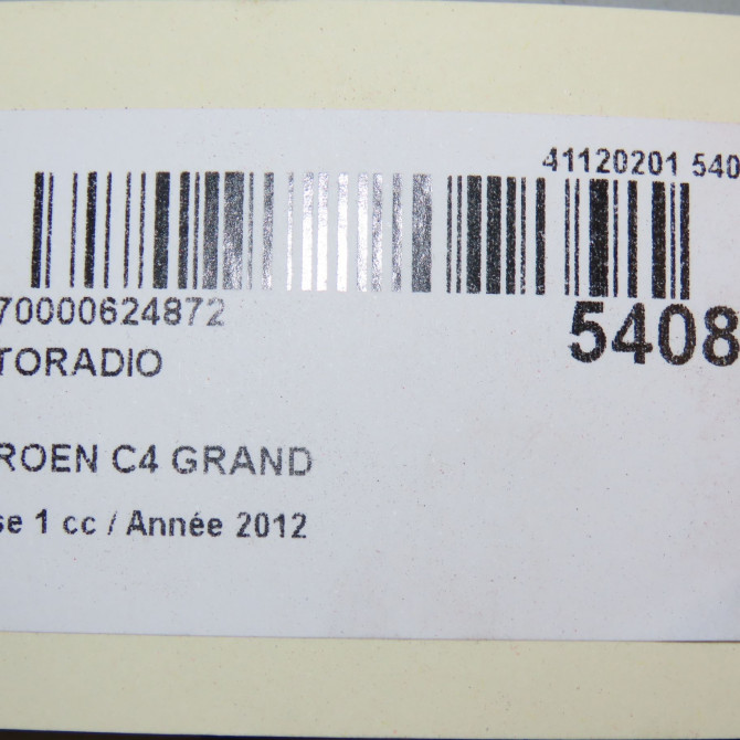 Autoradio occasion CITROEN C4 GRAND PICASSO I Phase 1 10-2006->09-2013 1.6 HDI 110ch 1616963180 6