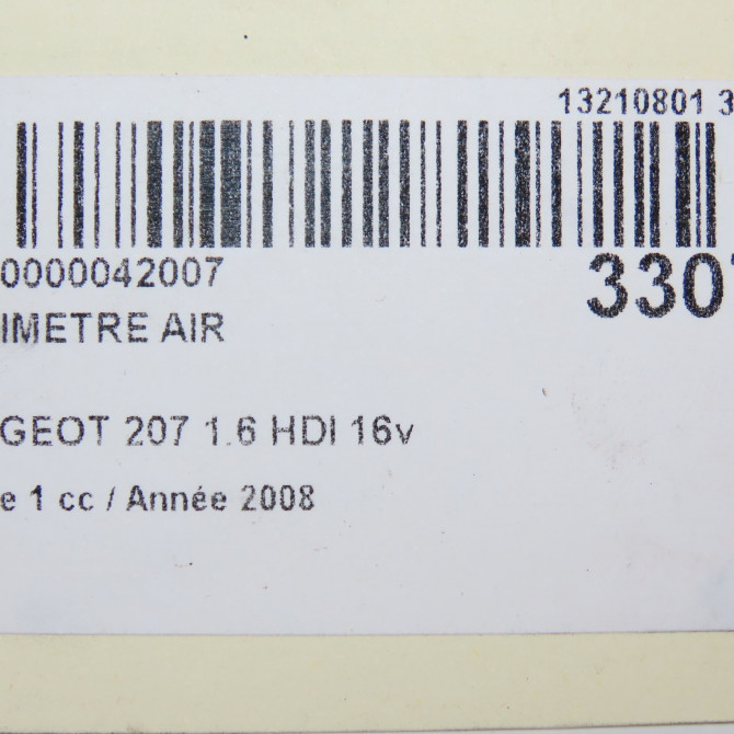 Debimetre air occasion PEUGEOT 207 Phase 1 04-2006->06-2013 1.6 HDI 16v 90ch 1610874680 7
