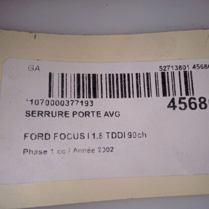 Serrure porte avg occasion FORD FOCUS I Phase 1 10-1998->09-2004 1.8 TDDI 90ch 4057982 5