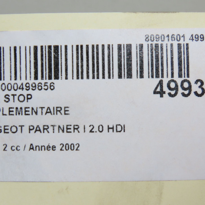 Feux stop supplementaire occasion PEUGEOT PARTNER I Phase 2 11-2002->05-2008 2.0 HDI 4