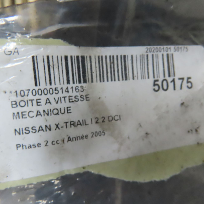 Boîte à vitesse mecanique occasion NISSAN X-TRAIL I Phase 2 01-2004->11-2007 2.2 DCI 6