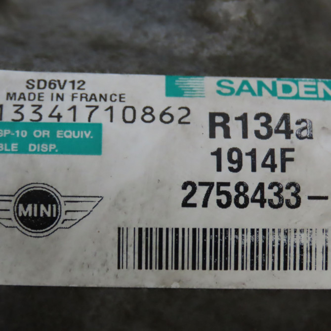 Compresseur air conditionne occasion MINI MINI II Phase 1 09-2006->12-2010 1.6i 16v 120ch 64522758433 6