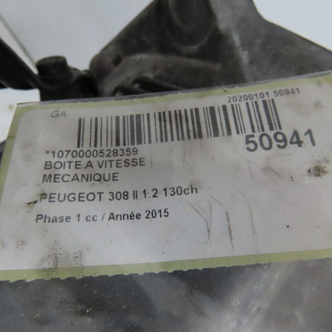 Boîte à vitesse mecanique occasion PEUGEOT 308 II 308 II Phase 1 2013-06-01->2017-08-31 1.2 130ch 1609666380 6