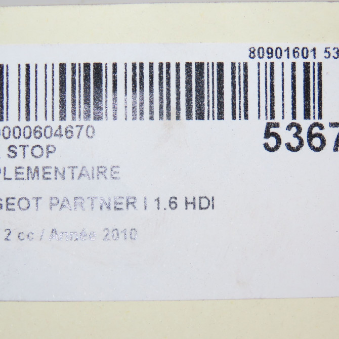 Feux stop supplementaire occasion PEUGEOT PARTNER I Phase 2 11-2002->05-2008 1.6 HDI 75ch 5