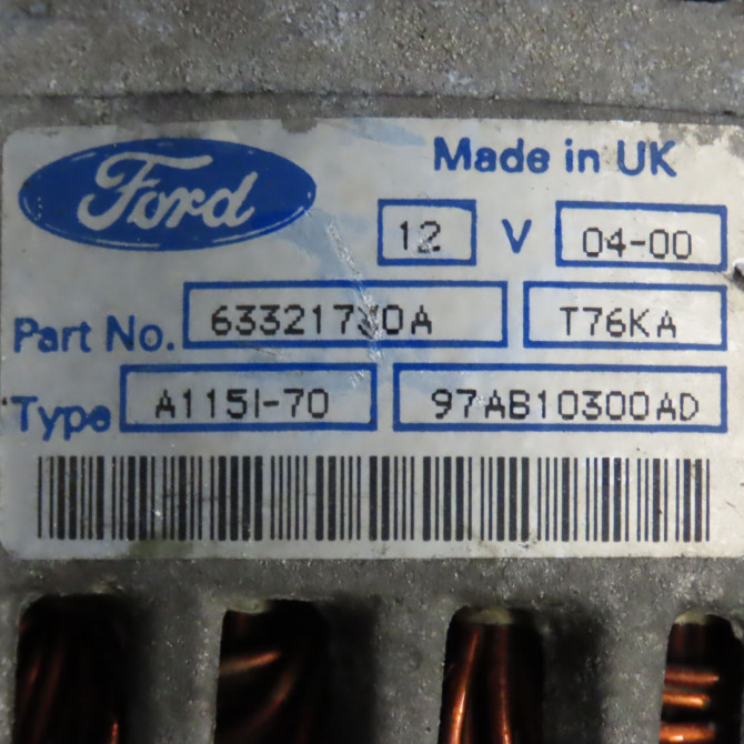 Alternateur occasion FORD COURRIER IV Phase 1 04-1995->04-1999 1.8 D 60ch 1406095 6