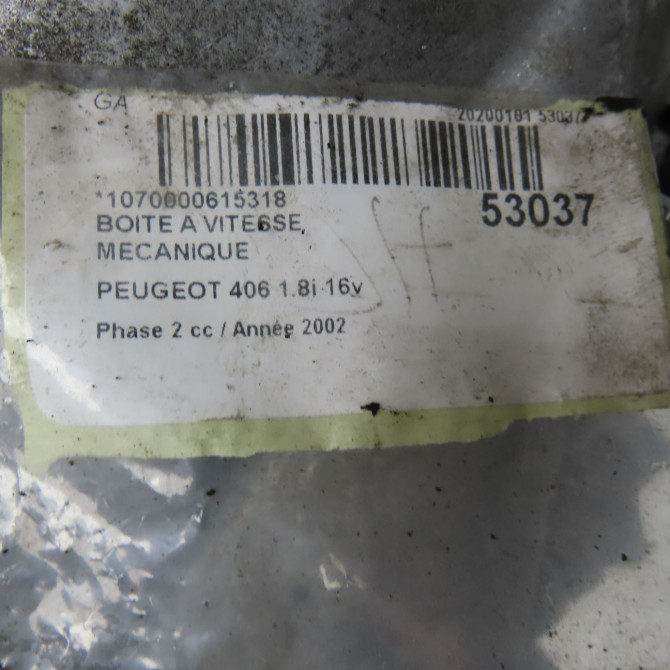 Boîte à vitesse mecanique occasion PEUGEOT 406 Phase 2 04-1999->04-2004 1.8i 16v 2205ZP 7
