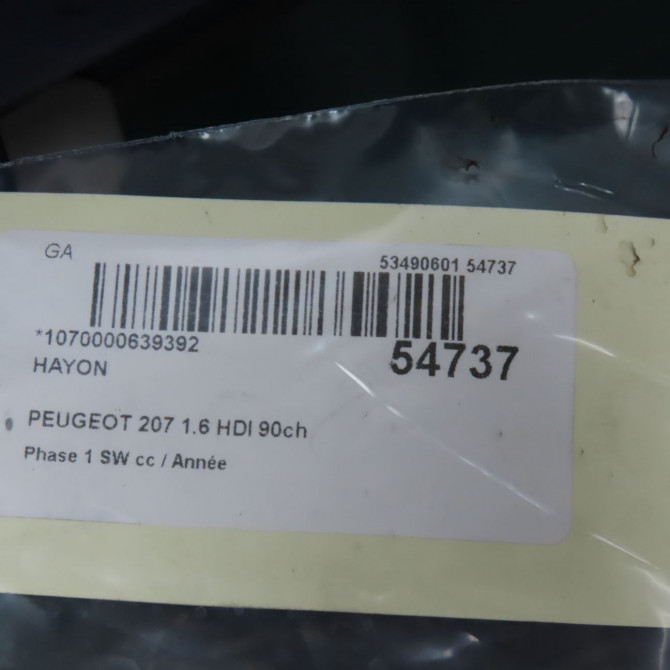 Hayon occasion PEUGEOT 207 Phase 1 SW 07-2007->03-2013 1.6 HDI 90ch 8701AZ 4