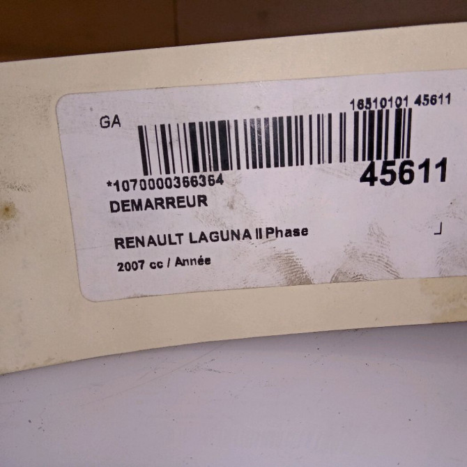 Démarreur occasion RENAULT LAGUNA II Phase 2 ESTATE 03-2005->09-2007 8200628430 5